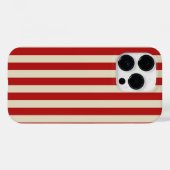 Retro  verticale strepen in rood Case-Mate iPhone case (Achterkant (horizontaal))