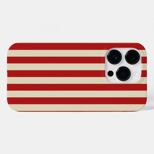 Retro  verticale strepen in rood Case-Mate iPhone case (Achterkant (horizontaal))
