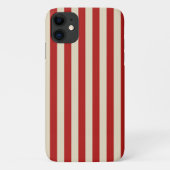 Retro verticale strepen in rood Case-Mate iPhone case (Achterkant)