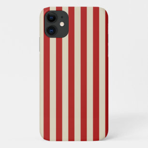 Retro verticale strepen in rood Case-Mate iPhone case