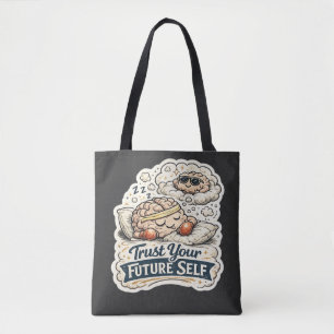 Retro Vertrouw Je Toekomstige Ik Skelet Grafisch V Tote Bag