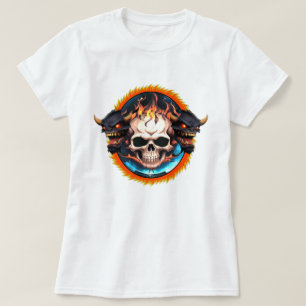 Retro  Vervaagd Comic Kleuren Demon Modern Art T-shirt