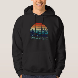 Retro vervaagde Indonesië Reis Camper Hoodie
