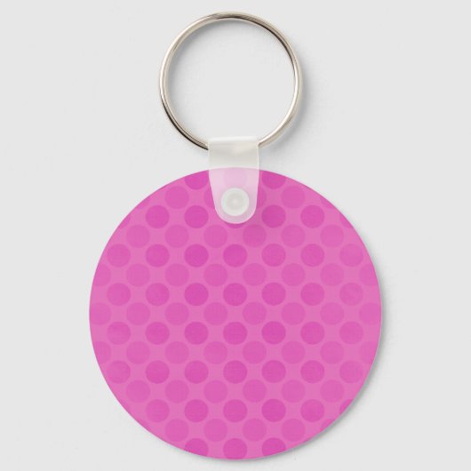 Retro vervaagde roze cirkelpatroon sleutelhanger (Voorkant)