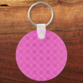 Retro vervaagde roze cirkelpatroon sleutelhanger (Voorkant)