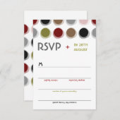 Retro Verwarde Huwelijk RSVP van de Kunst van Mod. (Voorkant / Achterkant)