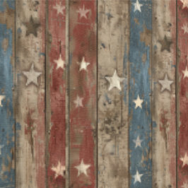 Retro Verweerde Vervaagde Stars & Stripes Houten C Behang
