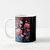 Retro Verwerpende Koningen Sinds 1776 Boho Bloemig Koffiemok (Links)