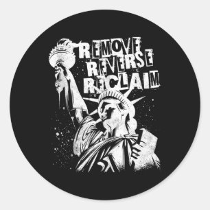 Retro Verwijder Reverse Reclaim Freedom Protest Ra Ronde Sticker