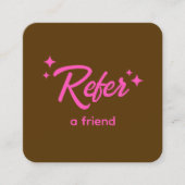 Retro Verwijs een vriend Verwijzing Kaart (Voorkant)