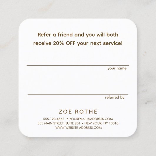 Retro Verwijs een vriend Verwijzing Kaart (Achterkant)