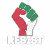Retro Verzet tegen Palestijnse vuistvlag Vrijheid Sticker (Voorkant)