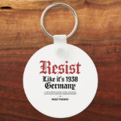 Retro verzet zich net als het Duitsland van 1938 Sleutelhanger (Voorkant)
