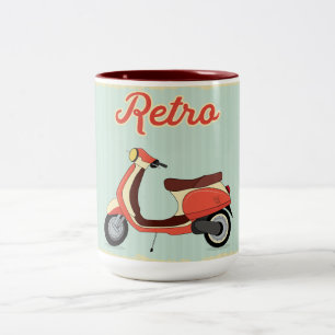 Retro Vespa Tweekleurige Koffiemok