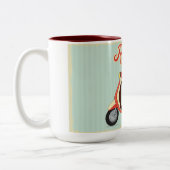 Retro Vespa Tweekleurige Koffiemok (Links)