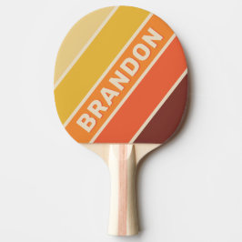 Retro Vet Geblokstreepd met Naam Tafeltennisbatje
