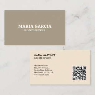 Retro Vet Minimaal BELGISCH BROW QR Code Zakelijk Visitekaartje