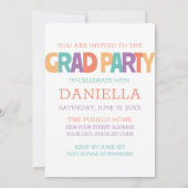 Retro Vet Oversized 3 Foto Afstudeerder Party Kaart (Achterkant)