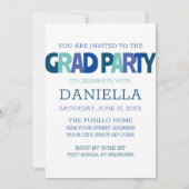 Retro Vet Oversized 3 Foto Blauw Blauwgroen Afstud Kaart (Achterkant)