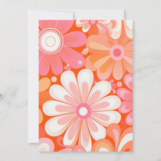 Retro Vet Roze Boog Bruiloft Uitnodiging (Achterkant)