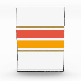 Retro vet Sinaasappel goudgele strepen op wit Fotoblokken