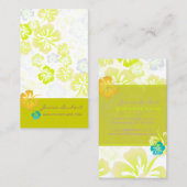 RETRO VET TROPISCHE BLOEMEN, HIBISCUS VISITEKAARTJE (Voorkant / Achterkant)