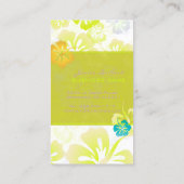 RETRO VET TROPISCHE BLOEMEN, HIBISCUS VISITEKAARTJE (Achterkant)