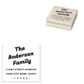 Retro vet typografie retouradres rubberstempel (Gestempeld)