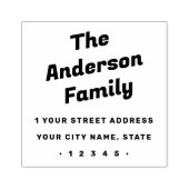 Retro vet typografie retouradres rubberstempel (Afrduk)