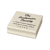 Retro vet typografie retouradres rubberstempel (Stempel)