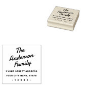 Retro vet typografie retouradres rubberstempel (Gestempeld)