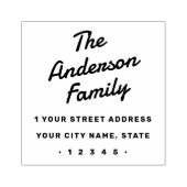 Retro vet typografie retouradres rubberstempel (Afrduk)