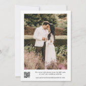 Retro Vet We Doen Zwart & Wit QR Code Bruiloft Kaart (Achterkant)