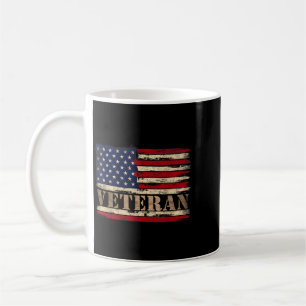 Retro Veteraan Vetgedrukte Tekst Usa Vlag Vaderdag Koffiemok
