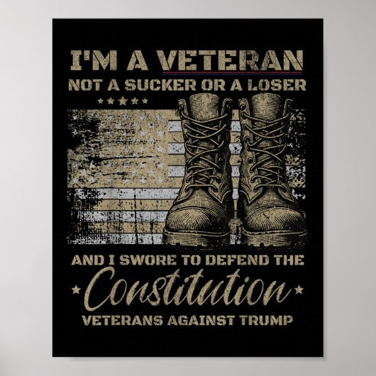 Retro-veteranen tegen Trump-protest Poster (Voorkant)