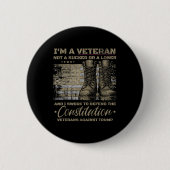 Retro-veteranen tegen Trump-protest Ronde Button 5,7 Cm (Voorkant)