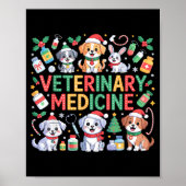 Retro Veterinary Medicine Vet Tech Cat Dog Lover C Poster (Voorkant)