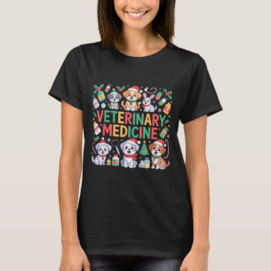 Retro Veterinary Medicine Vet Tech Cat Dog Lover C T-shirt (Voorkant)
