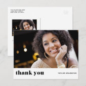 Retro Vetgedrukte Typografie Zwarte Diploma Uitnod Briefkaart (Voorkant / Achterkant)