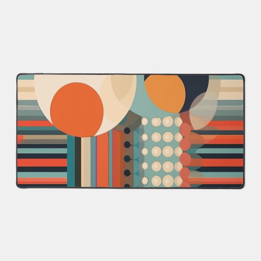 Retro Vette Cirkels en Strepen 4 van 6 Bureaumat (Voorkant)