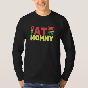 Retro Vette Kattenmoeder Vette Chonk Moeder Kat T-shirt