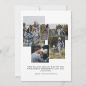 Retro Vette Typografie Kerstboog Foto Feestdagenkaart (Achterkant)