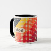 Retro VHS Bauhaus Kleine Stippen Mok (Voorkant links)