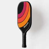Retro VHS Cirkel Streep met Naam Pickleball Paddle (Links)