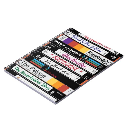 Retro VHS-filmontwerp Notitieboek (Linkerzijde)