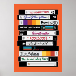 Retro VHS-filmontwerp Poster