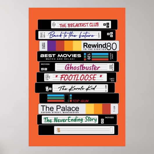 Retro VHS-filmontwerp Poster (Voorkant)