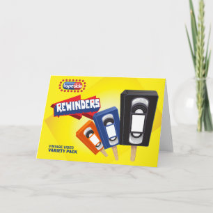 Retro VHS Ice-Pop arrangement Parodie Kaart