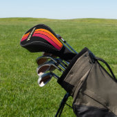 Retro VHS Pin Strepen met Naam Golfheadcover (Insitu)