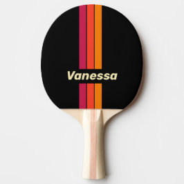 Retro VHS Pin Strepen met Naam Tafeltennisbatje